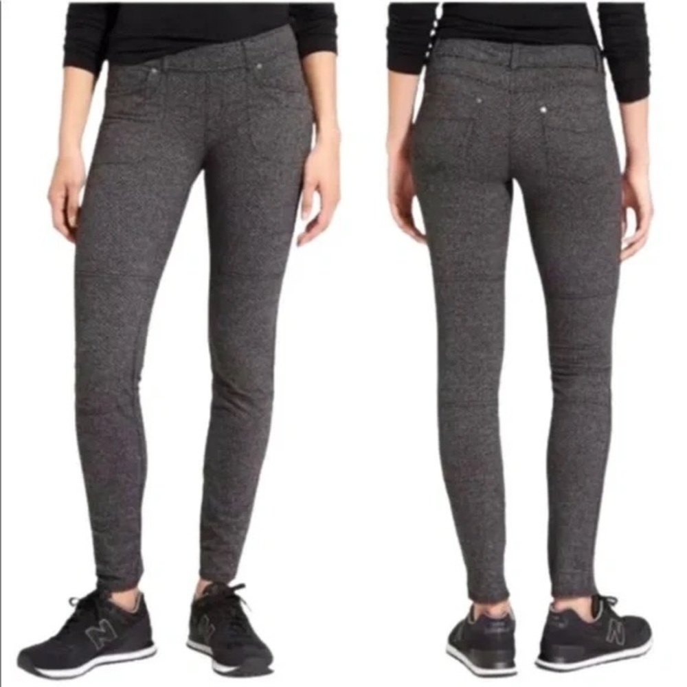 Athleta Bettona Blue Gray Criss Cross Jegging Pants Size Medium
